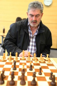 Am Brett der Sieger des B-Opens Sandor Varszegi